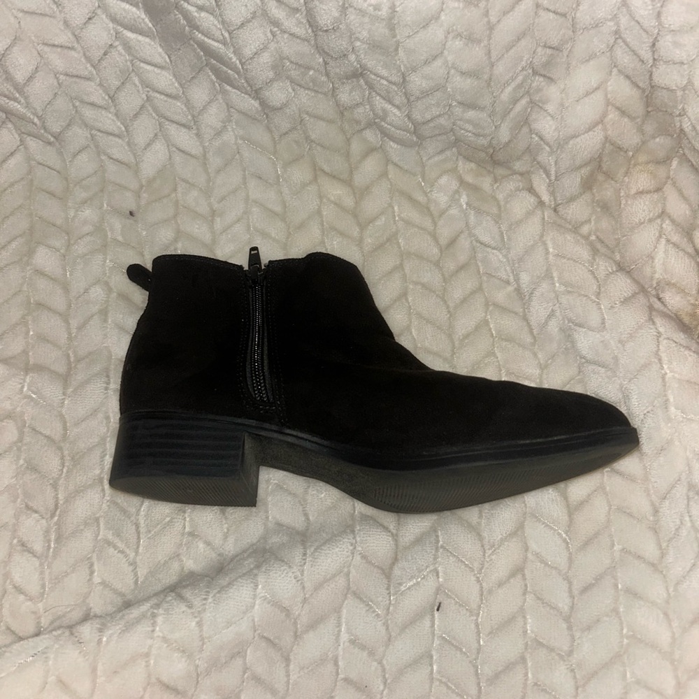 Woman’s Black Suede Ankle Boots